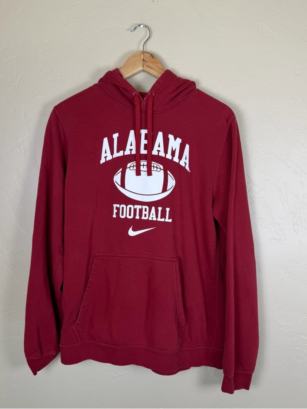 Nike Alabama Crimson Tide Football Club Fleece Pullover Hoodie Size Medium